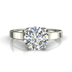 Load image into Gallery viewer, Bague diamant rond 1.00 carat or blanc Carina
