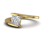 Charger l&#39;image dans la visionneuse de la galerie, Bague solitaire 3.00 carats or jaune diamant naturel princesse Francesca
