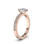 Load image into Gallery viewer, Bague de mariage diamant poire et diamants ronds 1.20 carat or rose Noémie
