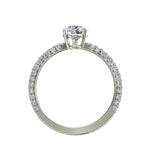 Load image into Gallery viewer, Bague diamant poire et diamants ronds 1.50 carat or blanc Patrizia
