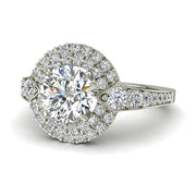 Solitaire diamant rond 3.10 carats or blanc Arianna
