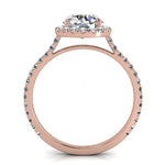 Load image into Gallery viewer, Bague de fiançailles 3.70 carats or rose diamant rond Clarissa
