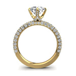 Load image into Gallery viewer, Bague de fiançailles diamant rond 2.00 carat or jaune Elisa
