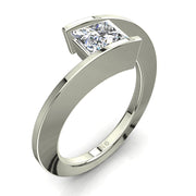Bague Francesca solitaire diamant naturel princesse 3.00 carats or blanc
