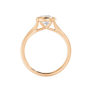 Bague de mariage diamant synthétique coussin 1.50 carat or rose 14 carats Georgia