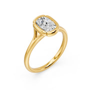 Bague de mariage diamant synthétique coussin 1.50 carat or jaune 14 carats Georgia