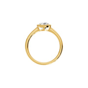 Solitaire bague diamant naturel rond 1.00 carat or jaune 14 carats Nina