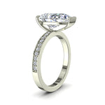 Load image into Gallery viewer, Bague Noémie diamant poire et diamants ronds 3.20 carats or blanc
