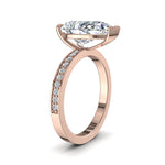 Load image into Gallery viewer, Bague diamant poire et diamants ronds 2.70 carats or rose Noémie
