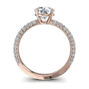 Solitaire Patrizia bague diamant rond 1.55 carat or rose