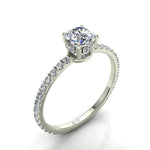 Load image into Gallery viewer, Bague Sofia diamant rond 0.75 carat or blanc
