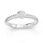 Solitaire diamant rond Gaïa 0.20 carat or blanc