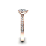 Load image into Gallery viewer, Bague Noémie diamant poire et diamants ronds 1.20 carat or rose
