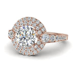 Load image into Gallery viewer, Bague solitaire 1.60 carat or rose diamant rond Arianna
