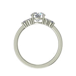 Charger l&#39;image dans la visionneuse de la galerie, Bague Valentina solitaire diamant rond 0.85 carat or blanc
