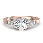 Load image into Gallery viewer, Solitaire Valentina bague diamant rond 1.25 carat or rose
