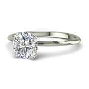 Solitaire Vanessa bague diamant rond 0.60 carat or blanc