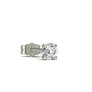 Boucles d'oreilles diamant naturel rond 0.15 carat or blanc Lorenza