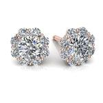 Load image into Gallery viewer, Boucles d&#39;oreilles diamant naturel rond 1.16 carat or rose Milena
