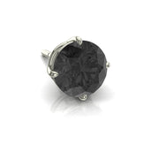 Boucles d'oreilles diamant noir rond 0.50 carat or blanc Dante