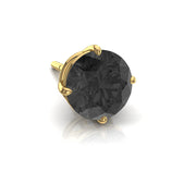 Boucles d'oreilles diamant noir rond 0.50 carat or jaune Dante