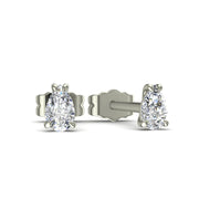 Boucles d'oreilles diamants naturels poires 0.20 carat or blanc Mariella