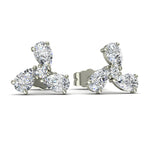 Load image into Gallery viewer, Boucles d&#39;oreilles diamants naturels poires et diamants naturels ronds 0.64 carat or blanc Melissa
