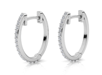 Load image into Gallery viewer, Boucles d&#39;oreilles diamants naturels ronds 0.20 carat or blanc Isabella
