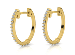 Load image into Gallery viewer, Boucles d&#39;oreilles diamants naturels ronds 0.20 carat or jaune Isabella
