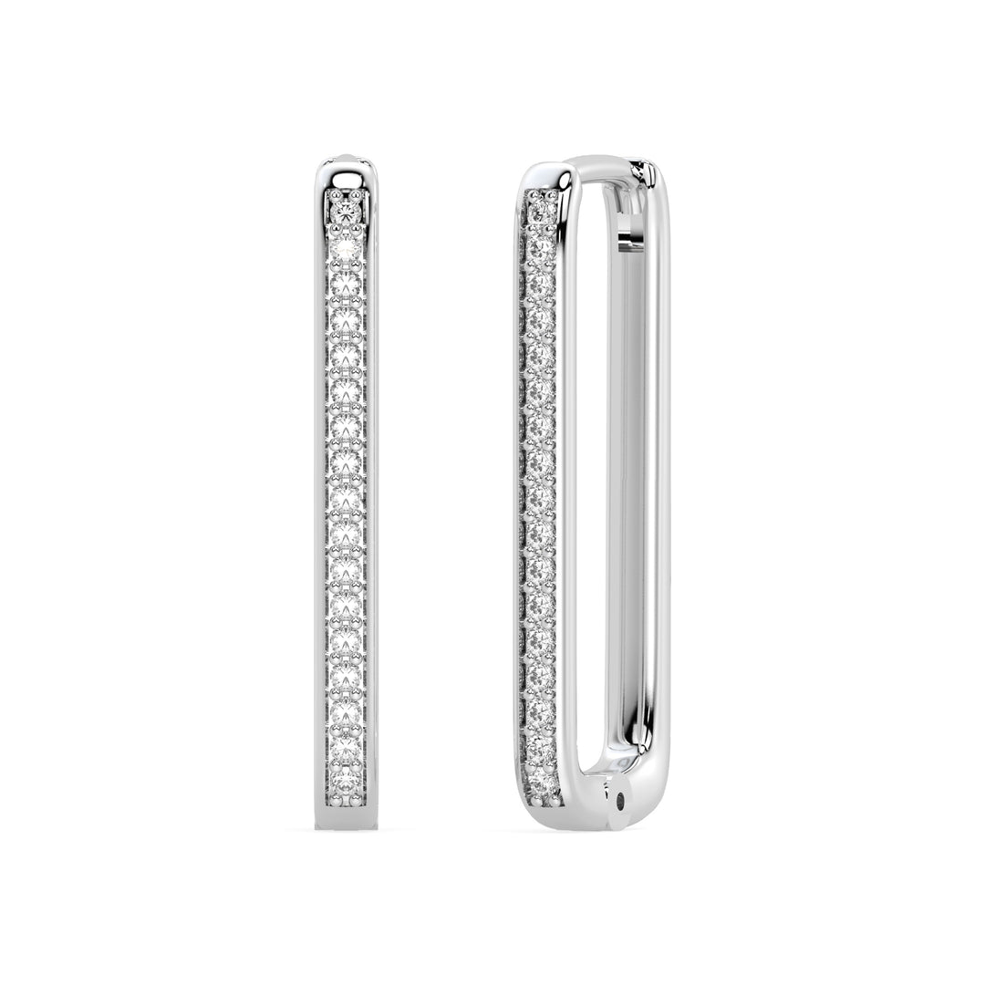 Boucles d'oreilles diamants naturels ronds 0.30 carat or blanc Teresa
