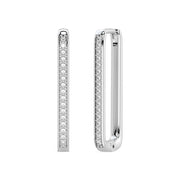 Boucles d'oreilles diamants naturels ronds 0.30 carat or blanc Teresa