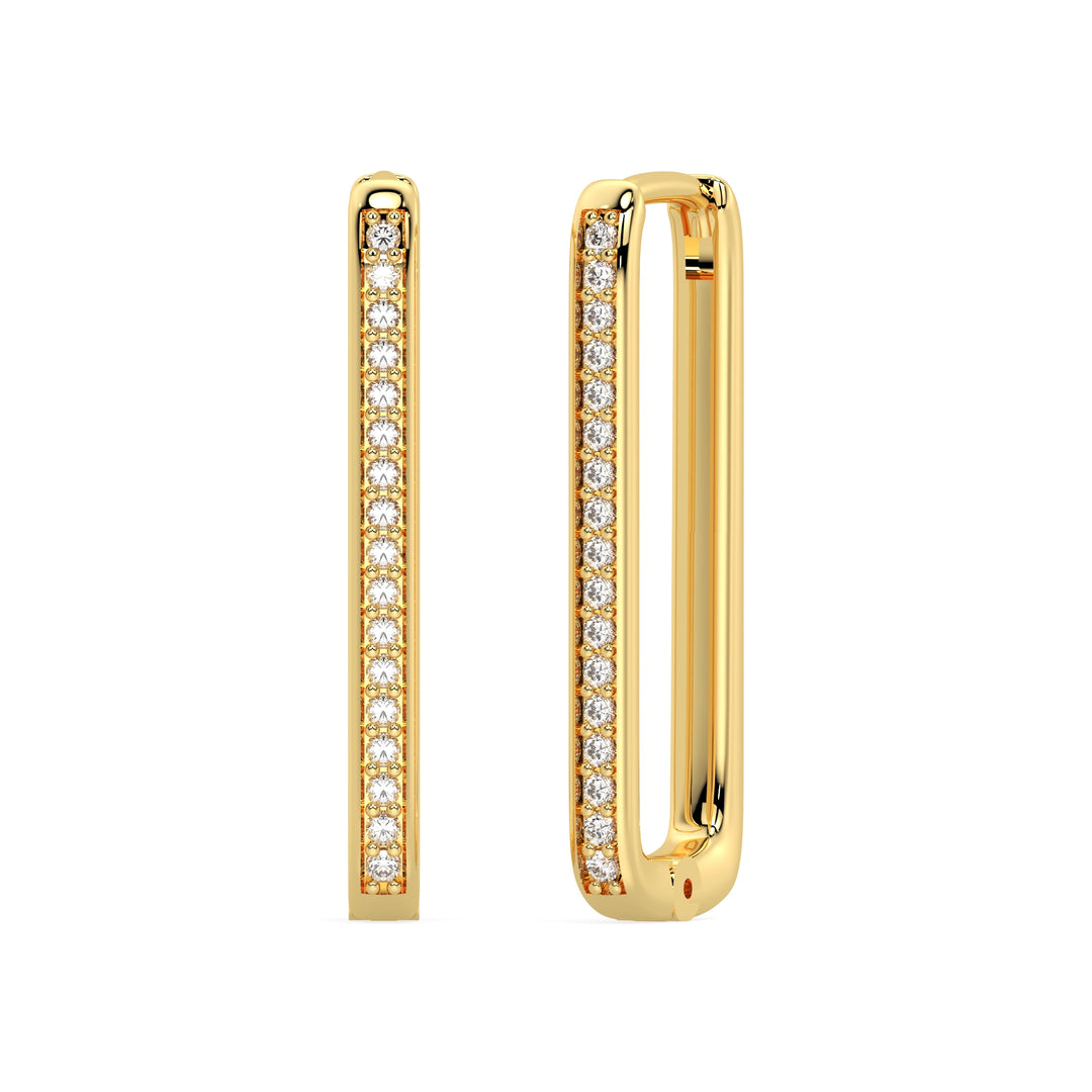 Boucles d'oreilles diamants naturels ronds 0.30 carat or jaune Teresa