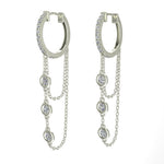 Load image into Gallery viewer, Boucles d&#39;oreilles diamants naturels ronds 0.42 carat or blanc Benedetta
