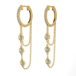 Load image into Gallery viewer, Boucles d&#39;oreilles diamants naturels ronds 0.42 carat or jaune Benedetta
