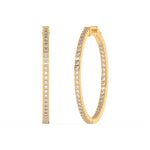 Load image into Gallery viewer, Boucles d&#39;oreilles diamants naturels ronds 1.49 carat or jaune Enrica
