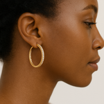 Load image into Gallery viewer, Boucles d&#39;oreilles diamants naturels ronds 1.49 carat or rose Enrica
