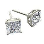 Load image into Gallery viewer, Boucles d&#39;oreilles diamants princesses 2.00 carat or blanc Eleonora
