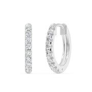 Boucles d'oreilles diamants ronds 0.25 carat or blanc Susanna