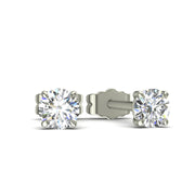Boucles d'oreilles diamants ronds 0.30 carat or blanc Lorenza