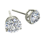 Load image into Gallery viewer, Boucles d&#39;oreilles diamants ronds 1.00 carat or blanc Cristina
