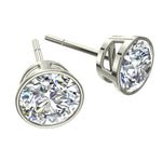 Charger l&#39;image dans la visionneuse de la galerie, Boucles d&#39;oreilles diamants ronds 1.20 carat or blanc Angelica
