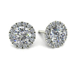 Load image into Gallery viewer, Boucles d&#39;oreilles diamants ronds 1.40 carat or blanc Agata
