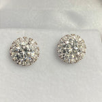 Load image into Gallery viewer, Boucles d&#39;oreilles diamants ronds 1.40 carat or blanc Agata
