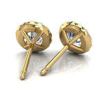 Load image into Gallery viewer, Boucles d&#39;oreilles diamants ronds 1.40 carat or jaune Agata
