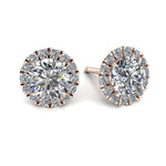 Load image into Gallery viewer, Boucles d&#39;oreilles diamants ronds 1.40 carat or rose Agata
