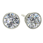 Charger l&#39;image dans la visionneuse de la galerie, Boucles d&#39;oreilles diamants ronds 2.00 carat or blanc Angelica
