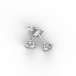 Load image into Gallery viewer, Boucles d&#39;oreilles diamants ronds 2.00 carat or blanc Ely
