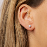 Boucles d'oreilles diamants ronds 2.00 carat or jaune Sabrina