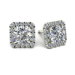 Load image into Gallery viewer, Boucles d&#39;oreilles diamants ronds 2.50 carats or blanc Alessia
