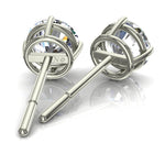 Load image into Gallery viewer, Boucles d&#39;oreilles diamants ronds 3.40 carats or blanc Antonella
